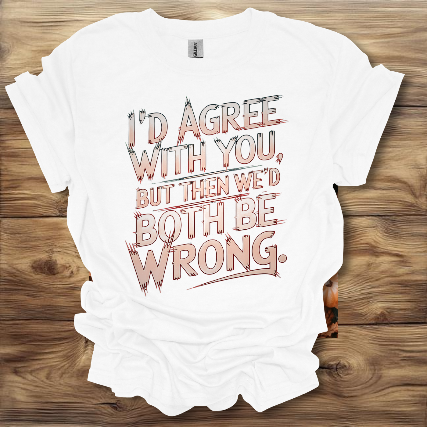 I'd Agree With You But Then We'd Both Be Wrong T-Shirt Unisex Adult Great Gift Him Her Birthday Holiday Christmas