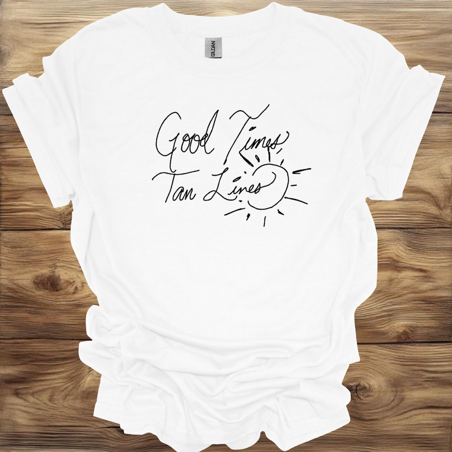 Good Times Tan Lines T-Shirt Unisex Adult Great Gift Him Her Birthday Holiday Christmas