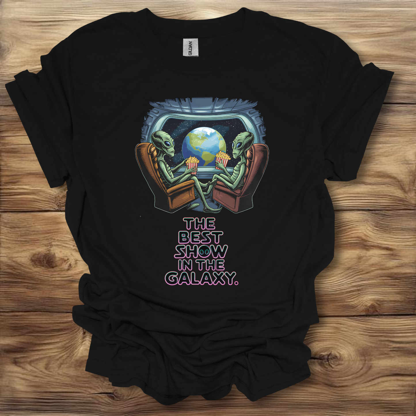 The Best Show In The Galaxy Alien UFO T-Shirt Unisex Adult Great Gift Him Her Birthday Holiday Christmas