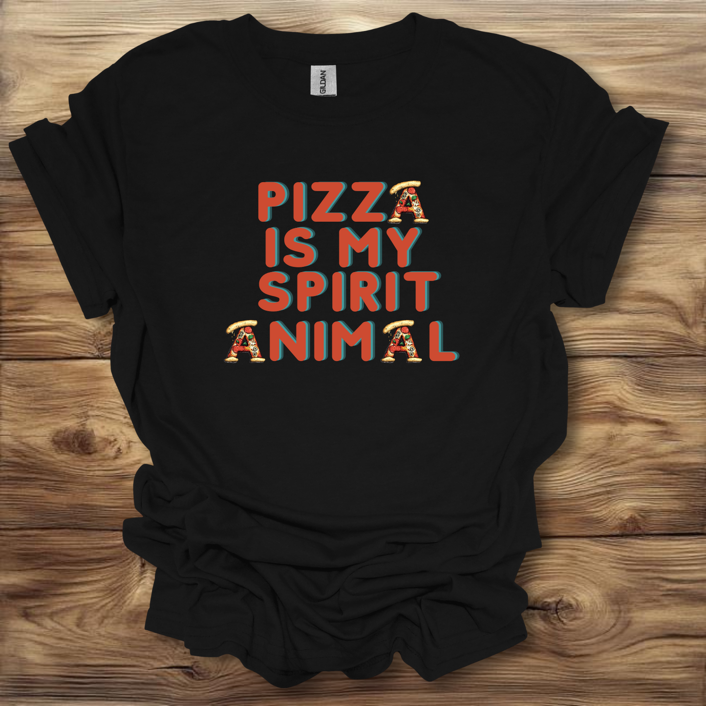 Pizza Is My Spirit Animal T-Shirt Unisex Adult Great Gift Him Her Birthday Holiday Christmas