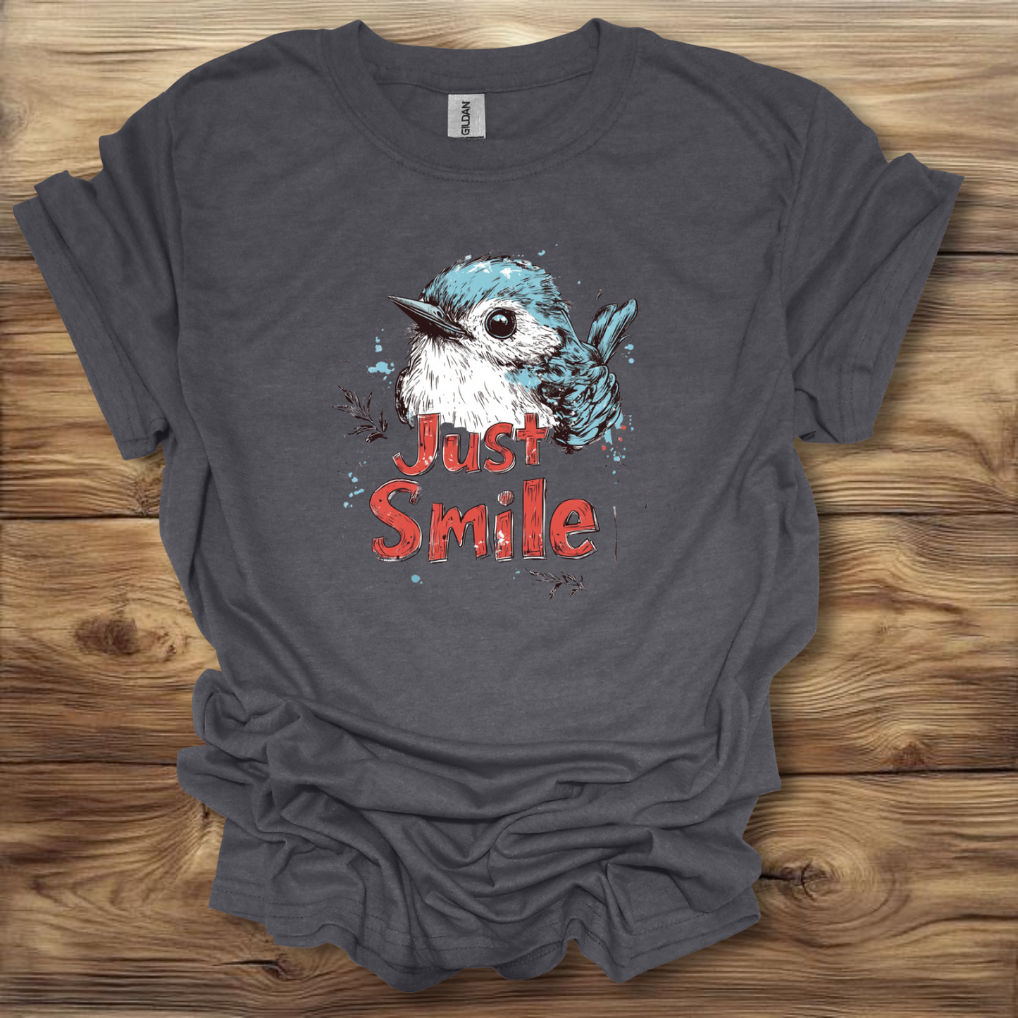 Just Smile T-Shirt Unisex Adult Great Gift Him Her Birthday Holiday Christmas