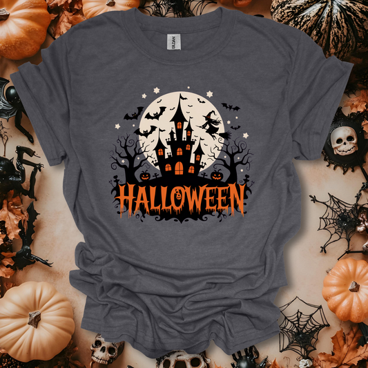 Halloween Haunted House T-Shirt Unisex Adult Great Gift Him Her Birthday Holiday Christmas