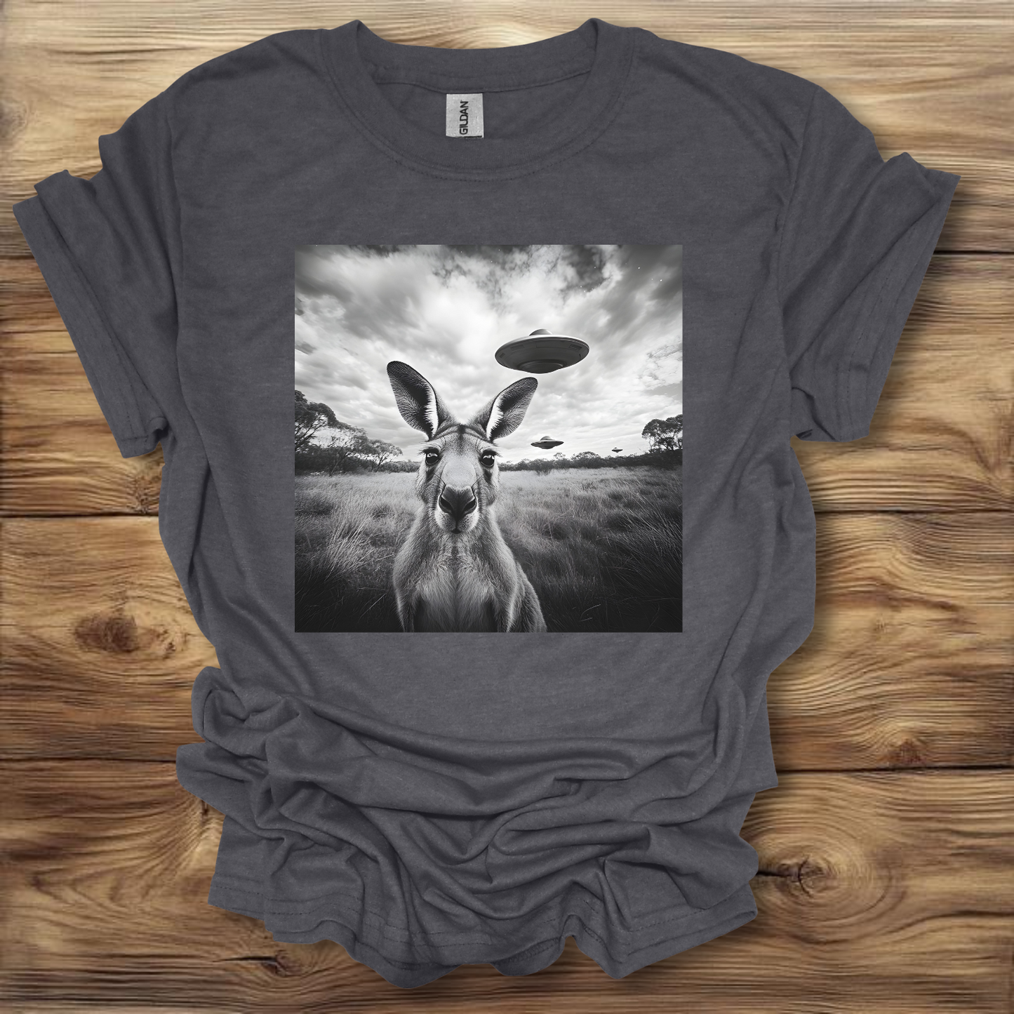 Kangaroo UFO T-Shirt Unisex Adult Great Gift Him Her Birthday Holiday Christmas