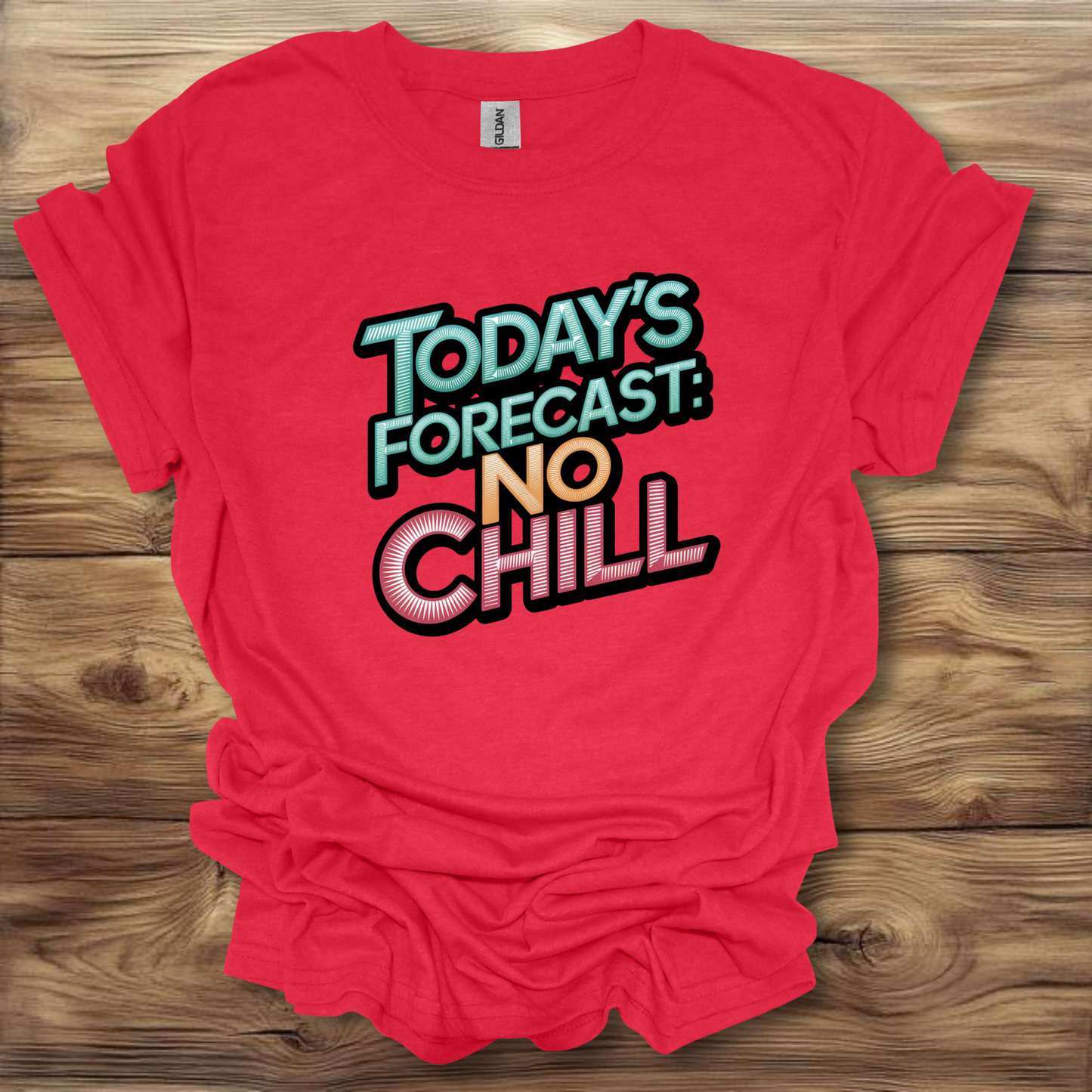 Today's Forecast: No Chill T-Shirt Unisex Adult Great Gift Him Her Birthday Holiday Christmas