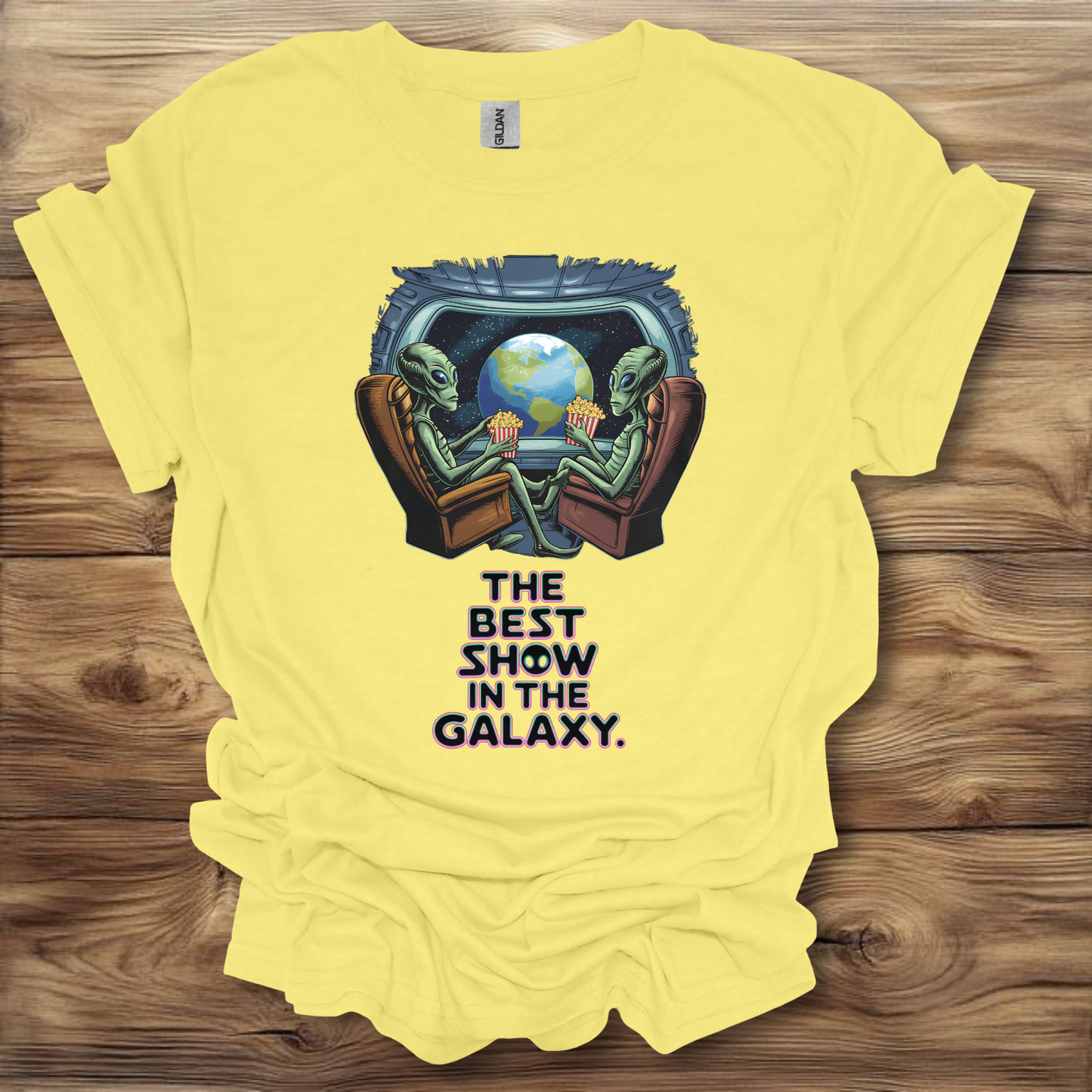 The Best Show In The Galaxy Alien UFO T-Shirt Unisex Adult Great Gift Him Her Birthday Holiday Christmas