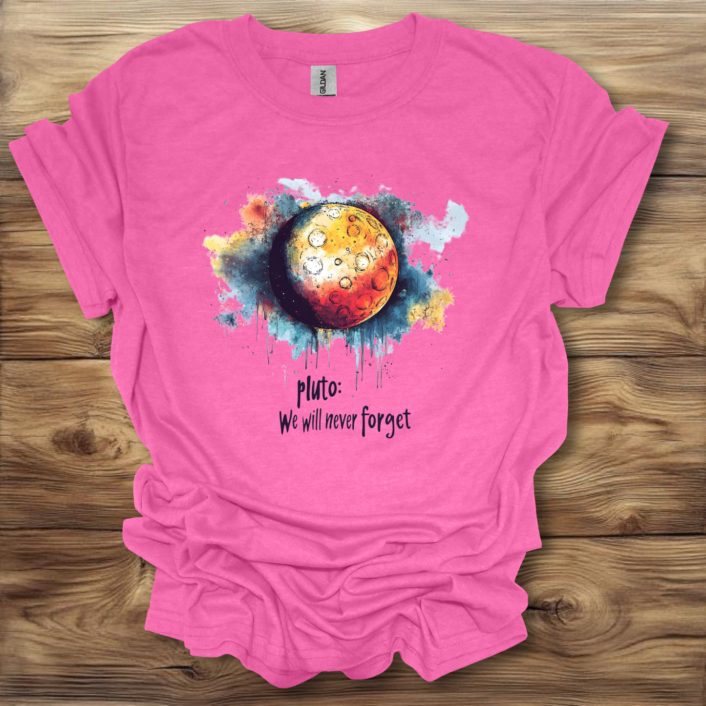 Pluto We Will Never Forget T-Shirt Unisex Adult Great Gift Him Her Birthday Holiday Christmas