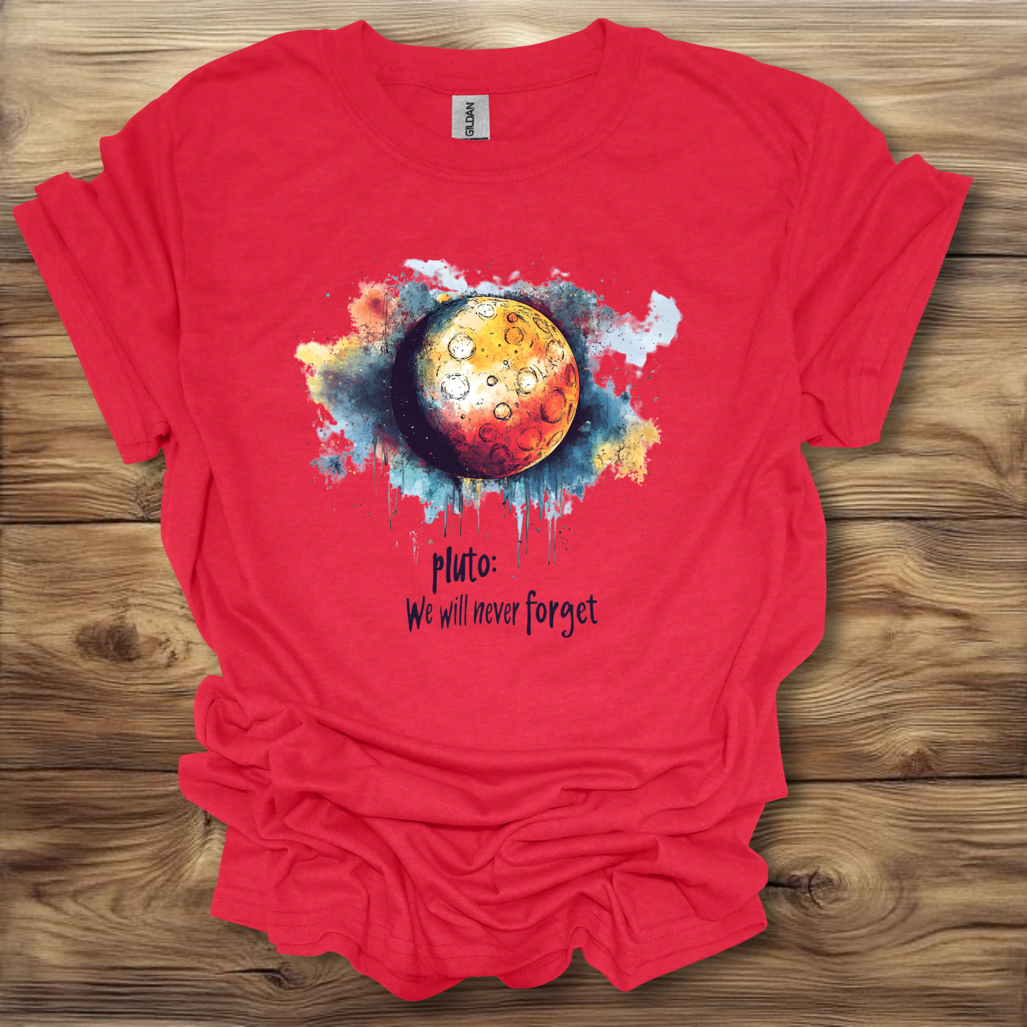 Pluto We Will Never Forget T-Shirt Unisex Adult Great Gift Him Her Birthday Holiday Christmas