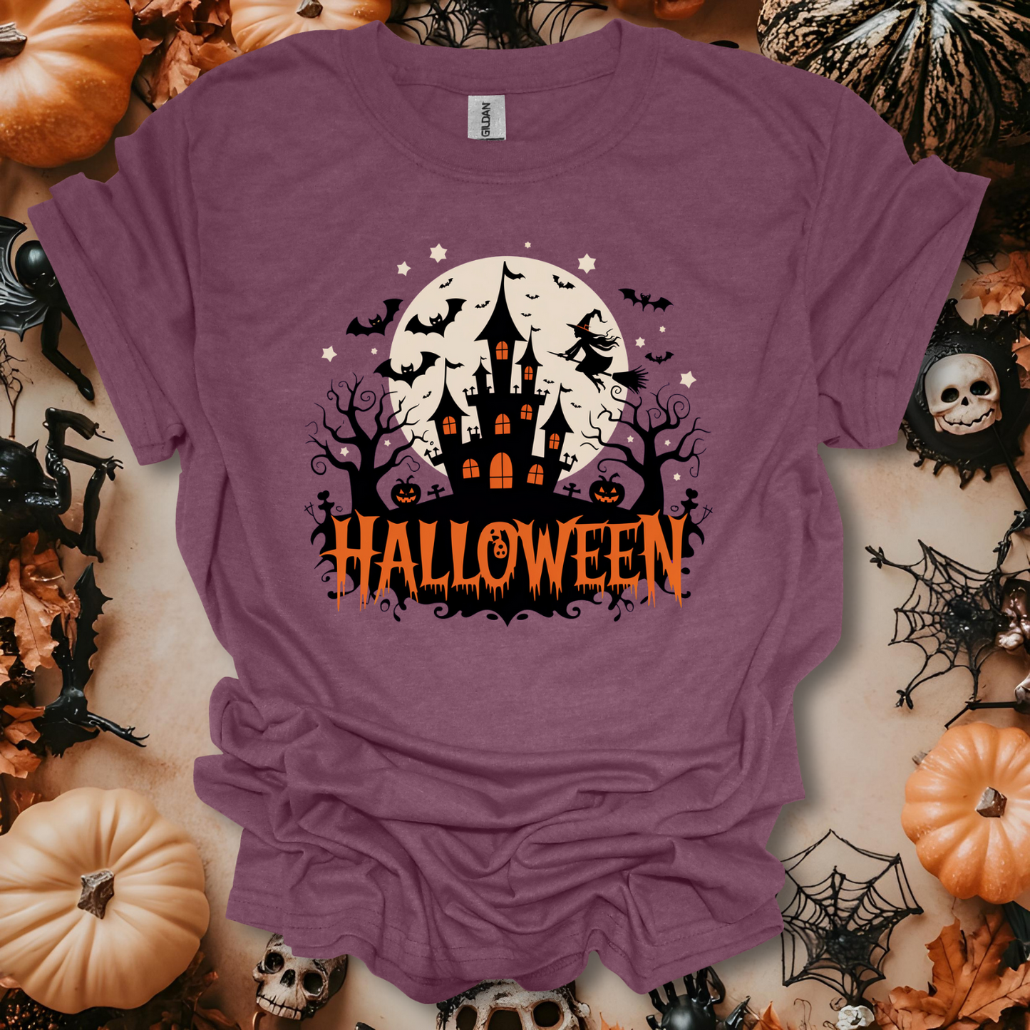 Halloween Haunted House T-Shirt Unisex Adult Great Gift Him Her Birthday Holiday Christmas