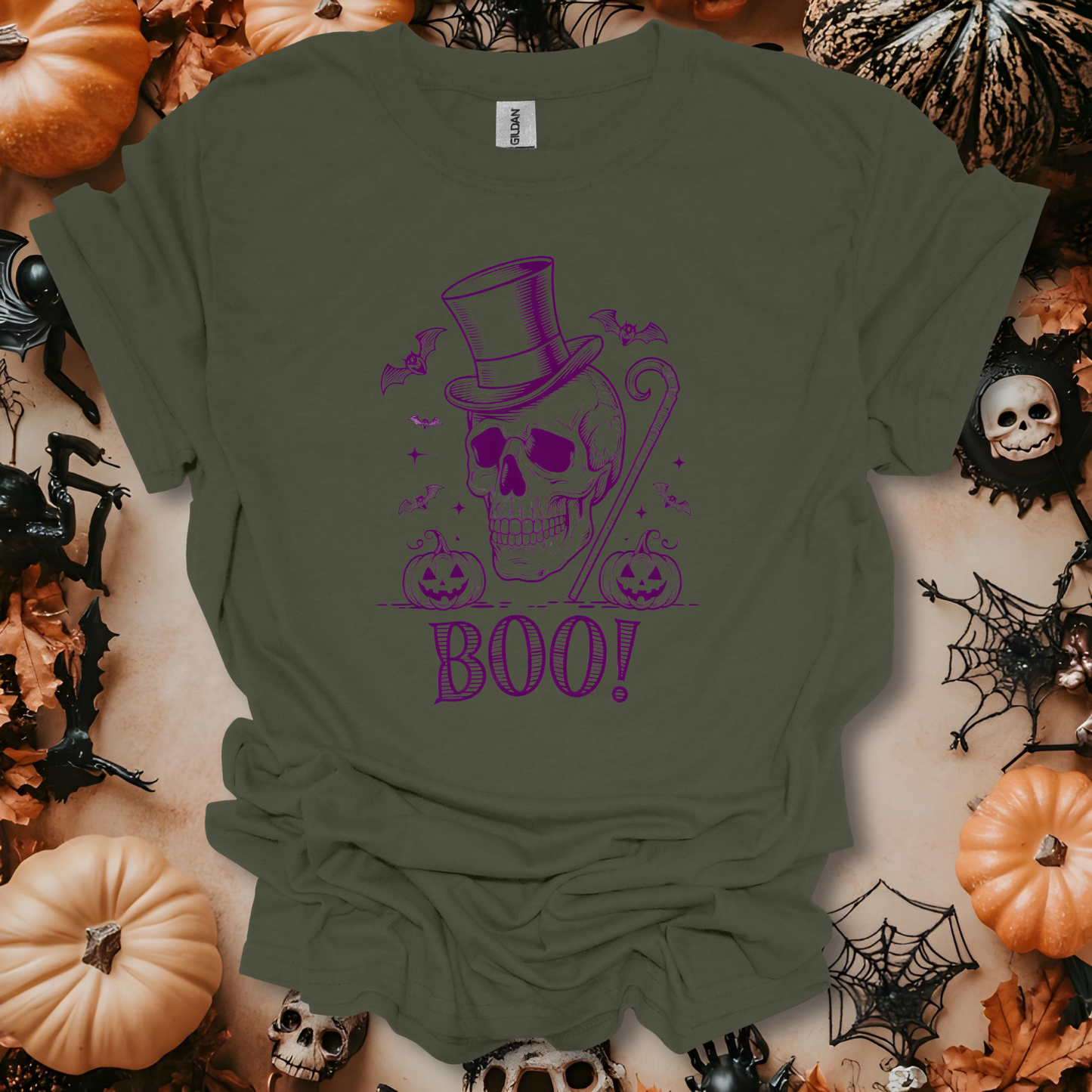 Boo! Skeleton T-Shirt Unisex Adult Great Gift Him Her Birthday Holiday Christmas