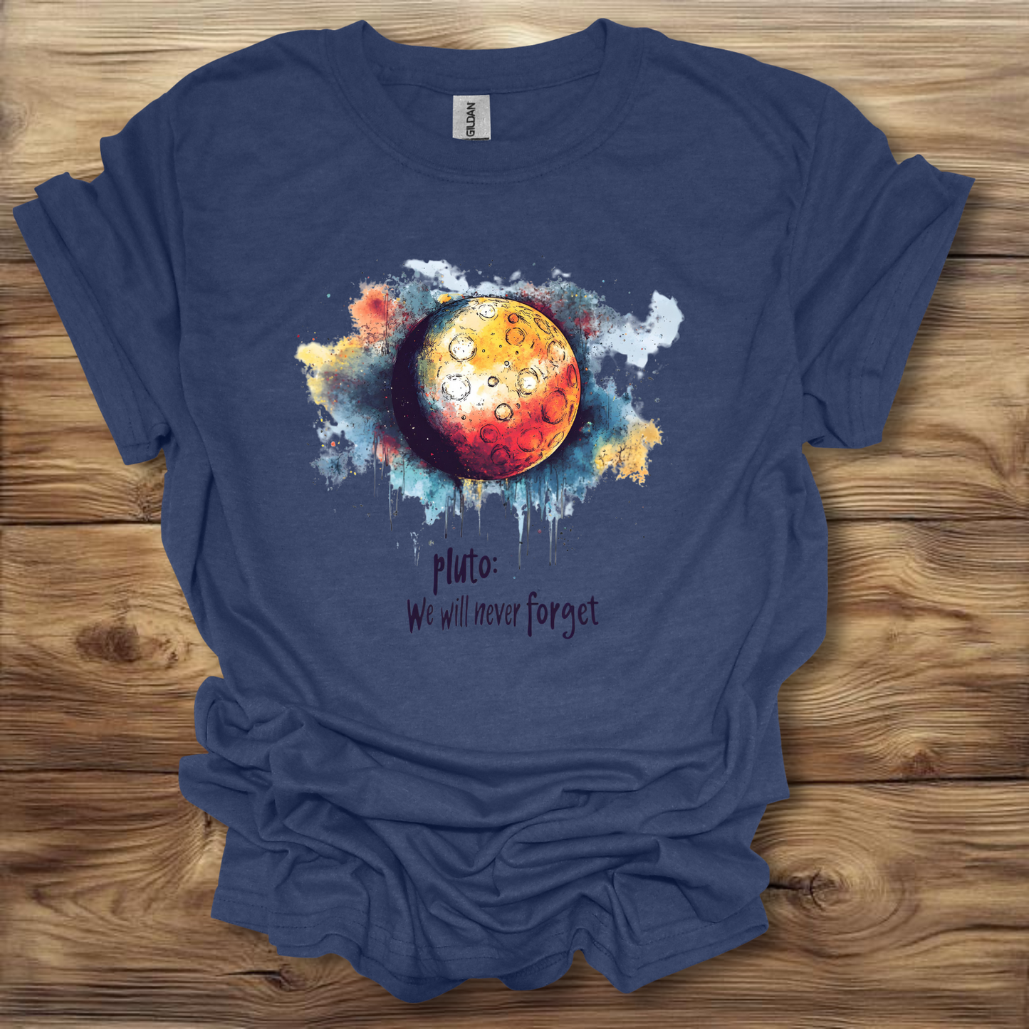 Pluto We Will Never Forget T-Shirt Unisex Adult Great Gift Him Her Birthday Holiday Christmas