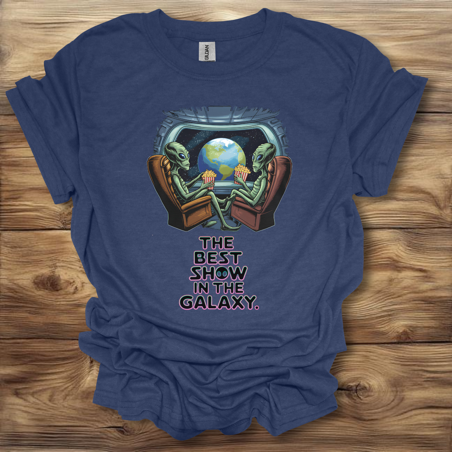 The Best Show In The Galaxy Alien UFO T-Shirt Unisex Adult Great Gift Him Her Birthday Holiday Christmas