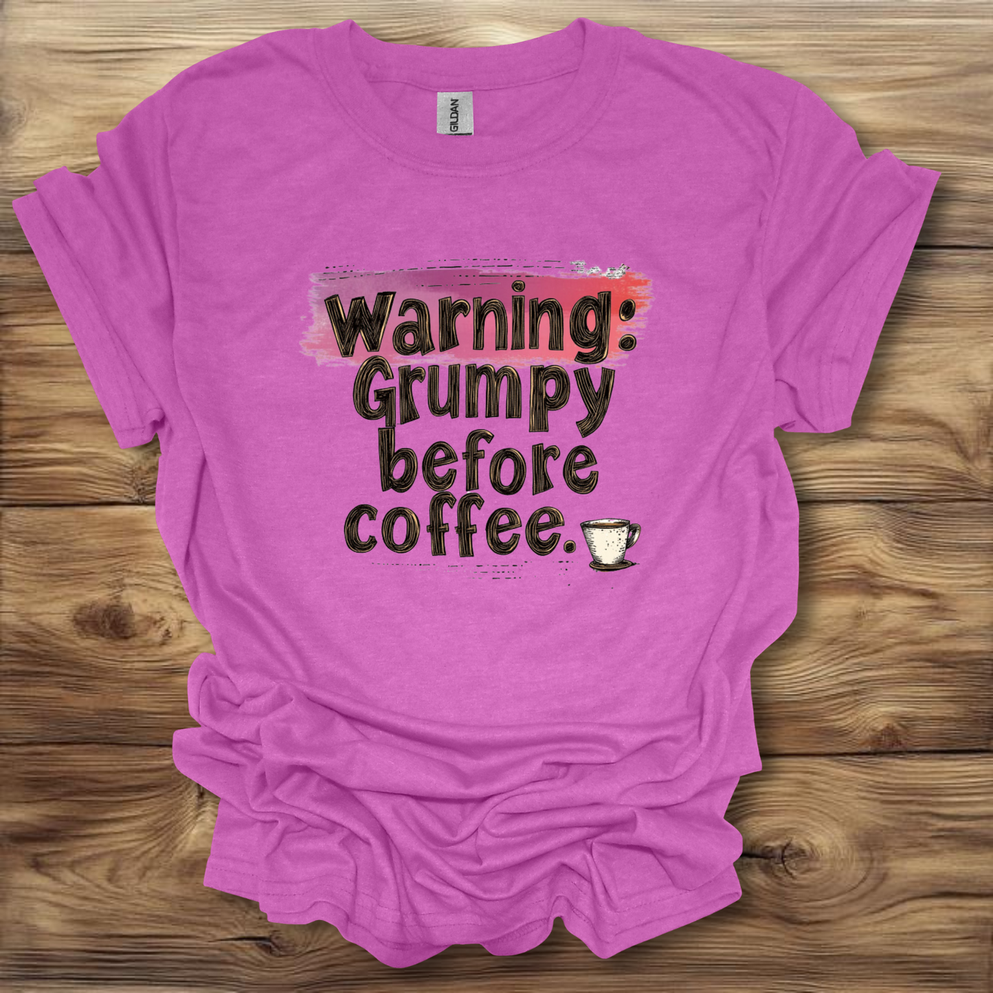 Warning Grumpy Before Coffee T-Shirt Unisex Adult Great Gift Him Her Birthday Holiday Christmas