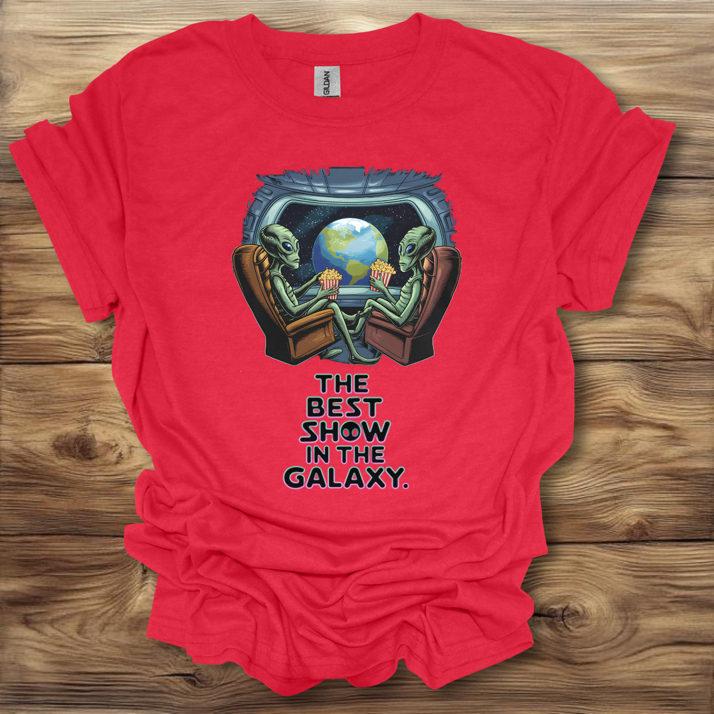 The Best Show In The Galaxy Alien UFO T-Shirt Unisex Adult Great Gift Him Her Birthday Holiday Christmas