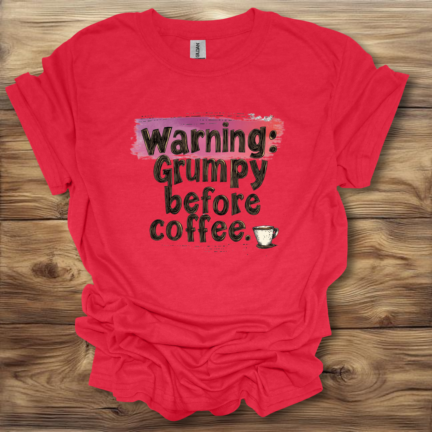 Warning Grumpy Before Coffee T-Shirt Unisex Adult Great Gift Him Her Birthday Holiday Christmas