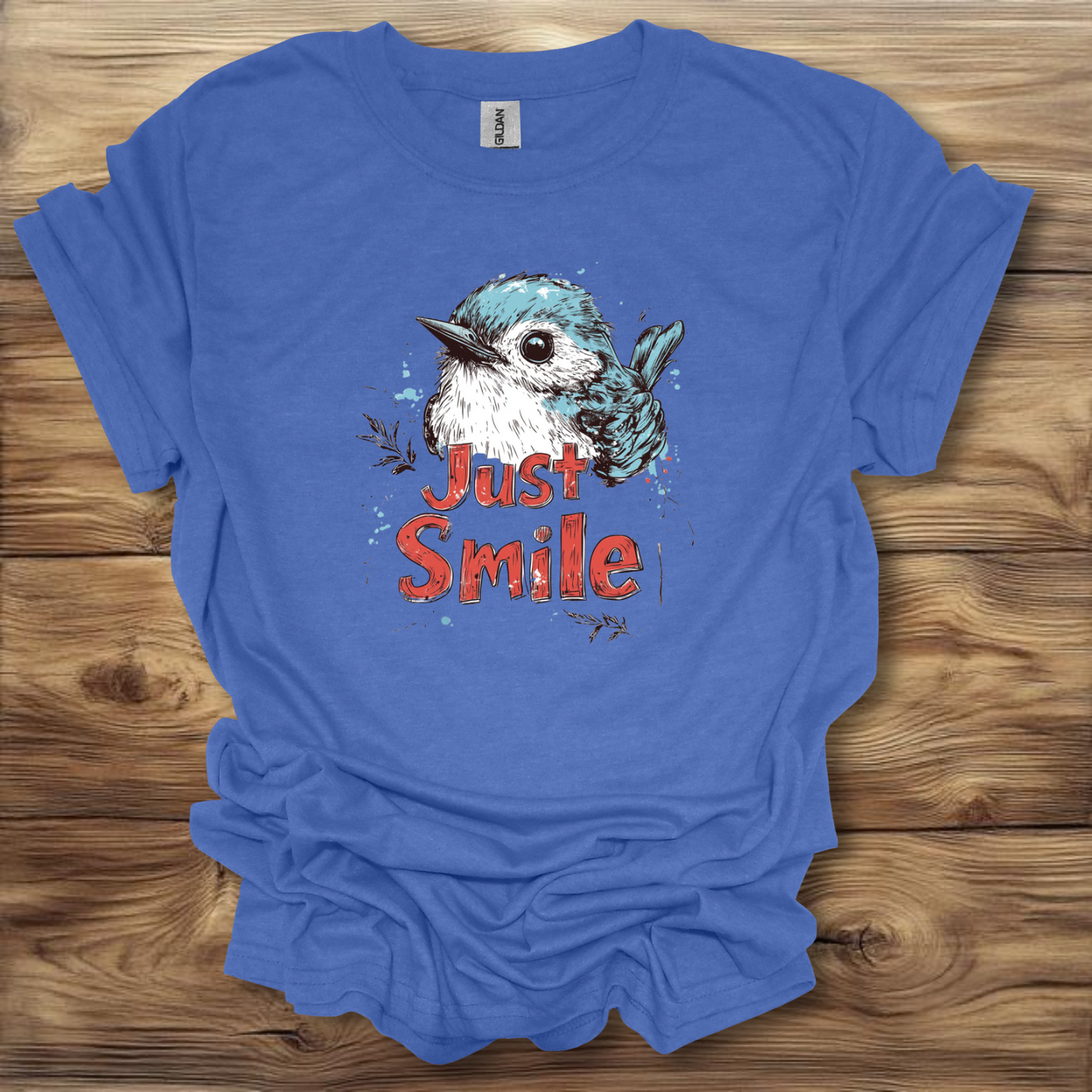 Just Smile T-Shirt Unisex Adult Great Gift Him Her Birthday Holiday Christmas