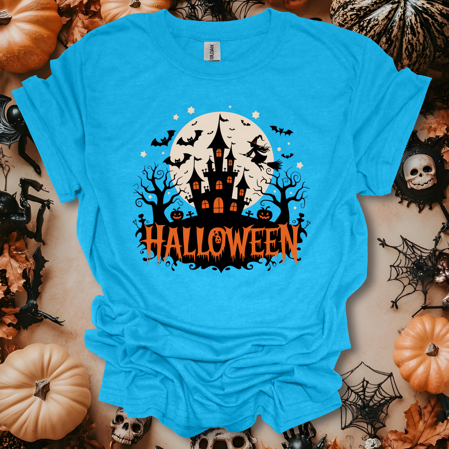 Halloween Haunted House T-Shirt Unisex Adult Great Gift Him Her Birthday Holiday Christmas