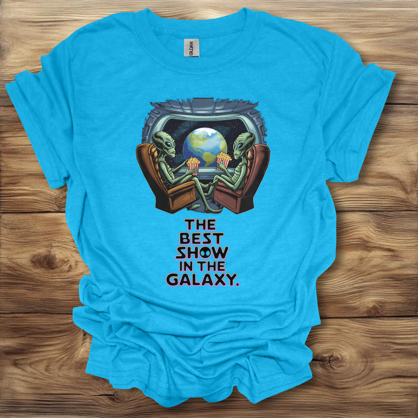 The Best Show In The Galaxy Alien UFO T-Shirt Unisex Adult Great Gift Him Her Birthday Holiday Christmas