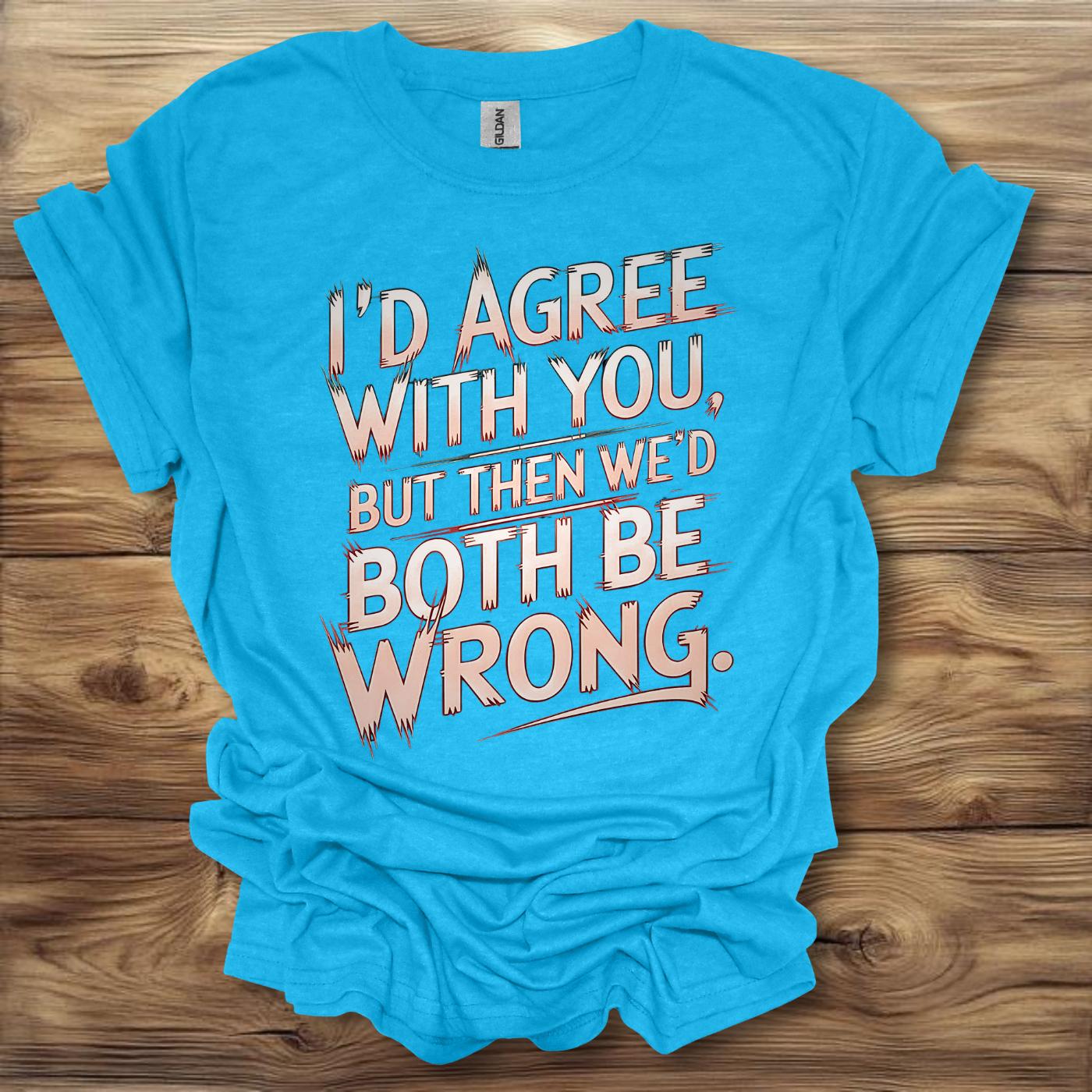 I'd Agree With You But Then We'd Both Be Wrong T-Shirt Unisex Adult Great Gift Him Her Birthday Holiday Christmas