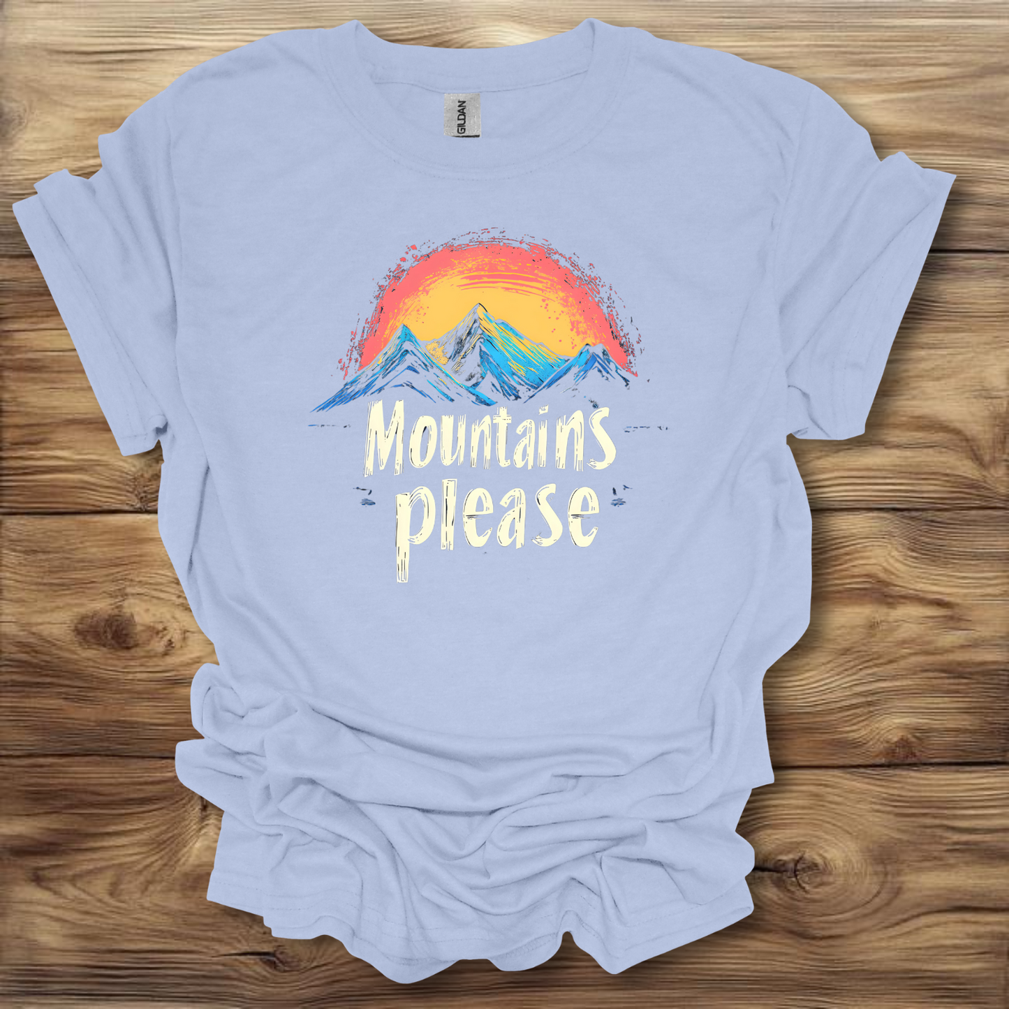 Mountains Please T-Shirt Unisex Adult Great Gift Him Her Birthday Holiday Christmas