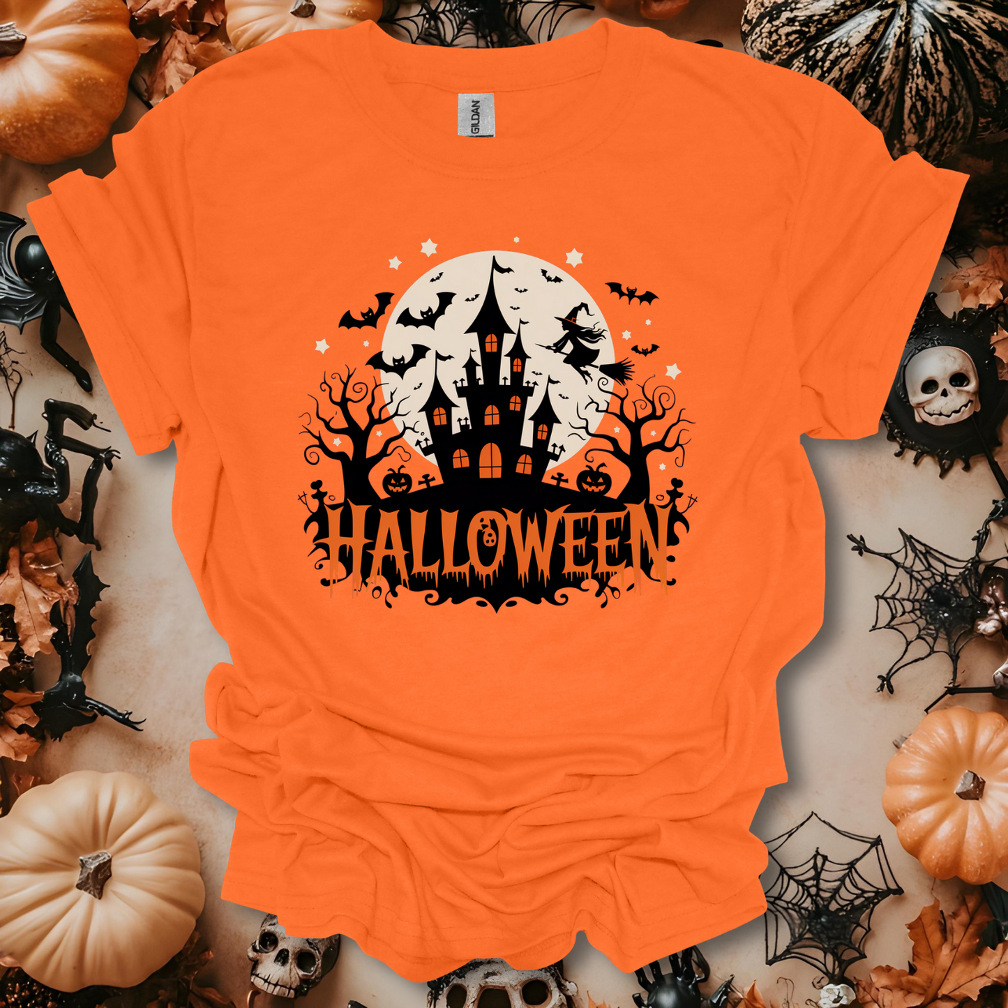 Halloween Haunted House T-Shirt Unisex Adult Great Gift Him Her Birthday Holiday Christmas