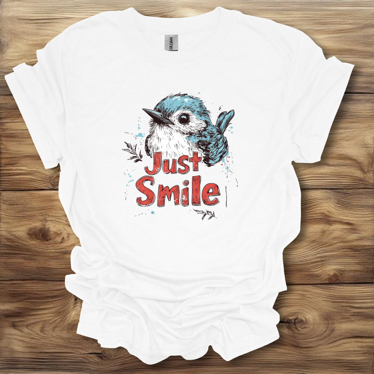 Just Smile T-Shirt Unisex Adult Great Gift Him Her Birthday Holiday Christmas