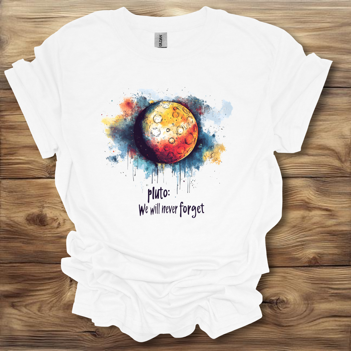 Pluto We Will Never Forget T-Shirt Unisex Adult Great Gift Him Her Birthday Holiday Christmas