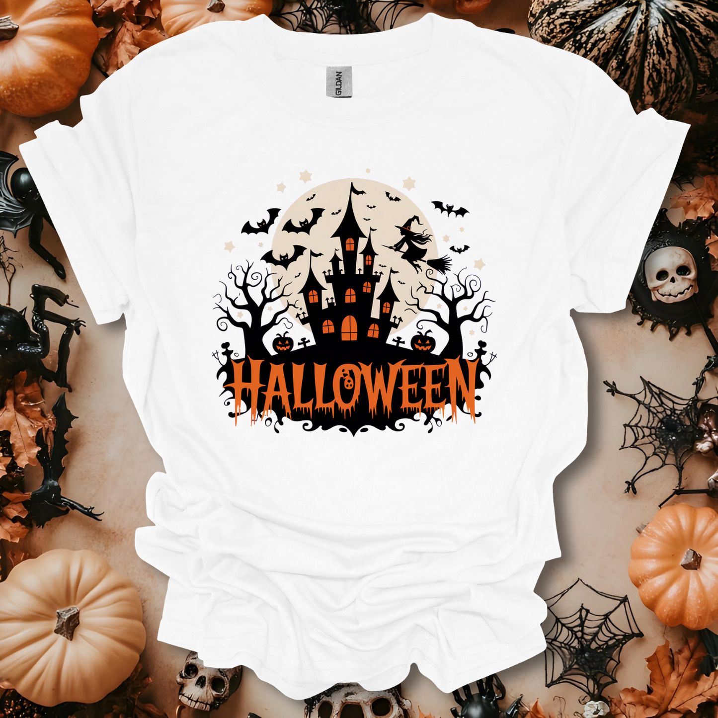 Halloween Haunted House T-Shirt Unisex Adult Great Gift Him Her Birthday Holiday Christmas