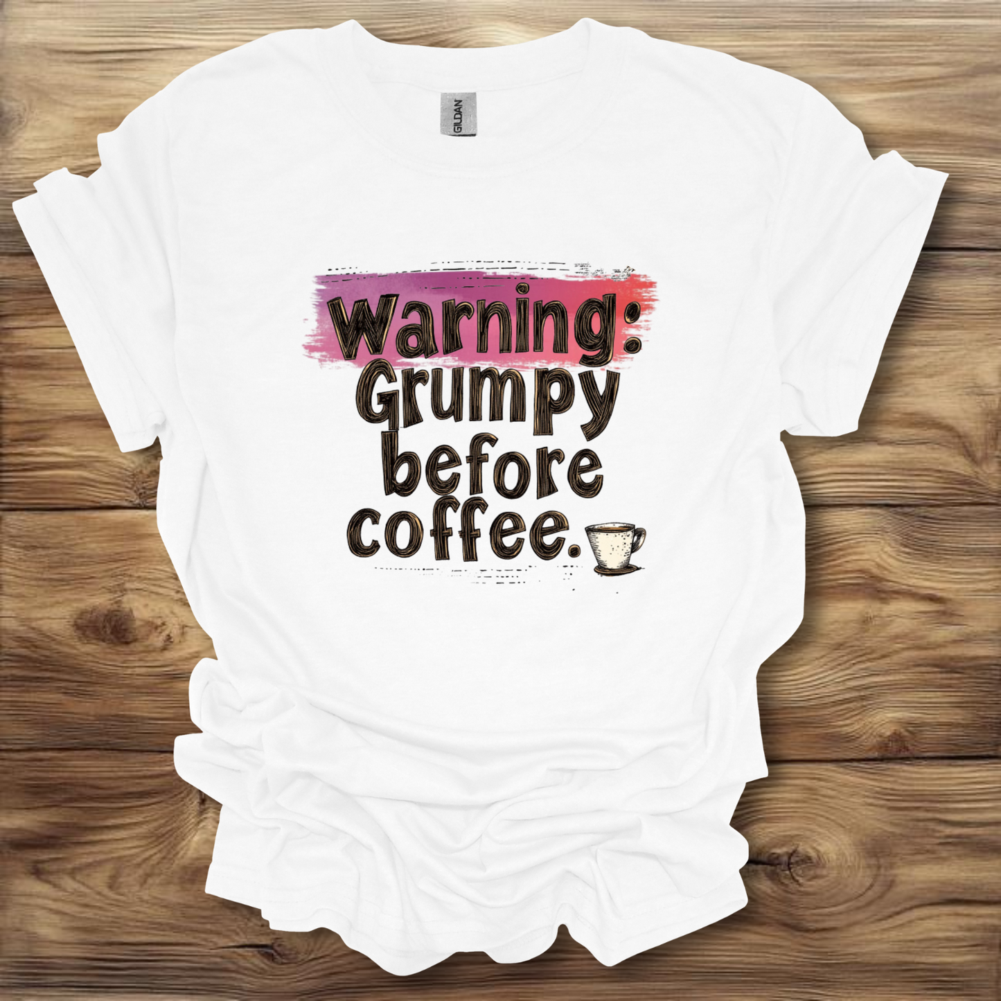 Warning Grumpy Before Coffee T-Shirt Unisex Adult Great Gift Him Her Birthday Holiday Christmas